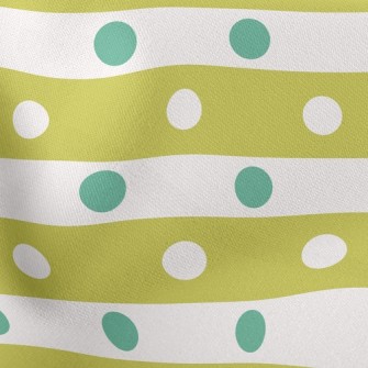 Polka Dot Horizontal Stripes Stretch Ponte