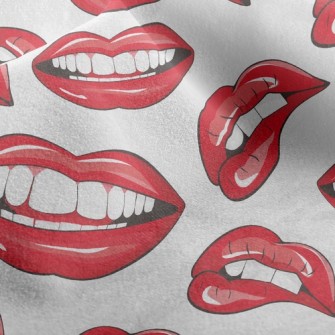 Charming Red Lips Micro Fleece