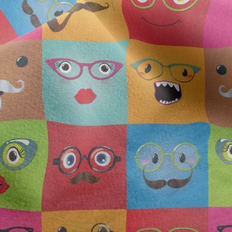 Funny Glasses Face Micro Fleece