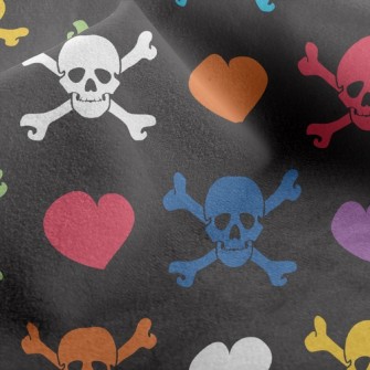 Bright Heart Skull Micro Fleece