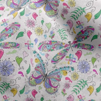 Colorful Butterfly Micro Fleece