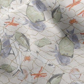 Fish In Fishnet Micro Fleece