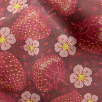 Sweetheart Bright Strawberries Micro Fleece