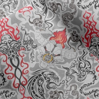 Skeleton Bull Demon King Micro Fleece