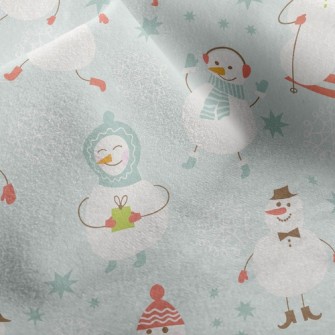 Snowman Is Busy Micro Fleece