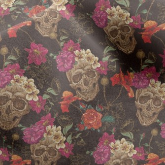 Wreath Skull Micro Fleece