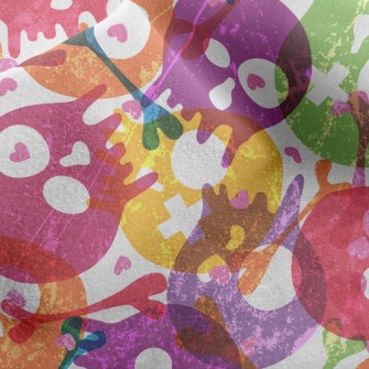 Colorful Seal Skull Micro Fleece