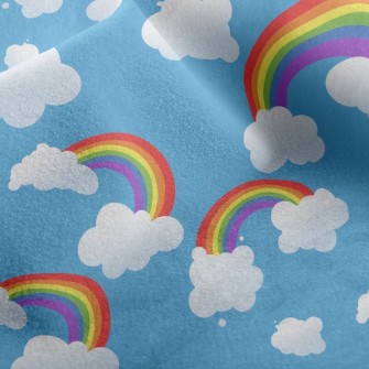 Rainbow White Cloud Micro Fleece