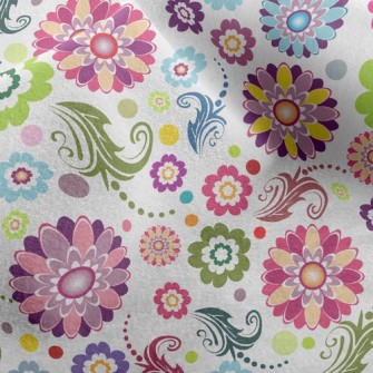 Bright Flowers Micro Fleece