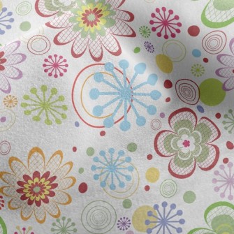 Colorful Painted Flowers Micro Fleece