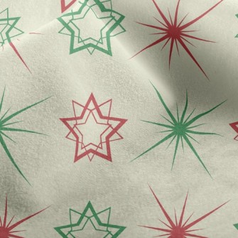 Red And Green Shining Stars Micro Fleece