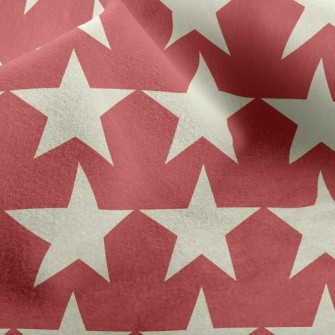 White Five-Pointed Star Micro Fleece