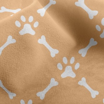 Dog Footprint Bone Micro Fleece