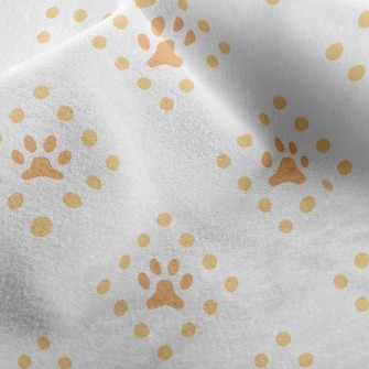 Square Line Dog Footprints Micro Fleece