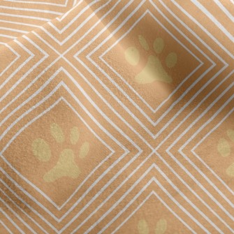 Diamond Frame Dog Footprints Micro Fleece