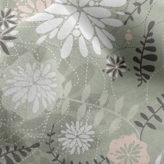 Classical Country Flowers Micro Fleece