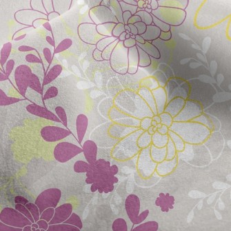 Elegant Purple Floral Micro Fleece