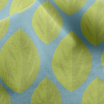 Vibrant Green Leaves Micro Fleece