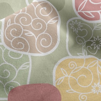 Floral Cubes Micro Fleece