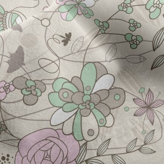 Elegant Rustic Floral Micro Fleece