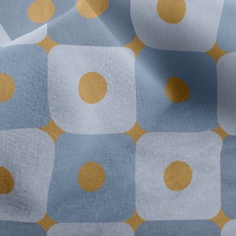 Orange Polka Dot Square Micro Fleece