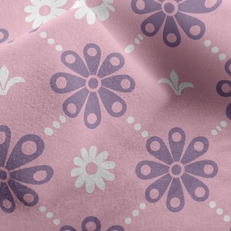 Two-Color Romantic Flower Micro Fleece