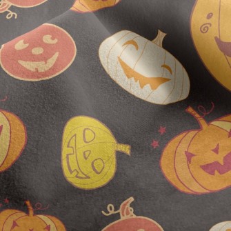 Playful Funny Pumpkin Micro Fleece