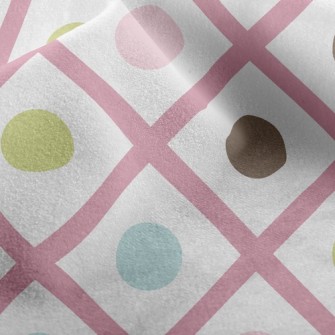 Colorful Lines Dots Micro Fleece