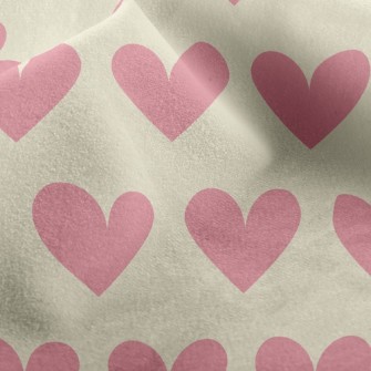 Simple Pink Heart Micro Fleece