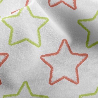 Two-Color Line Stars Micro Fleece
