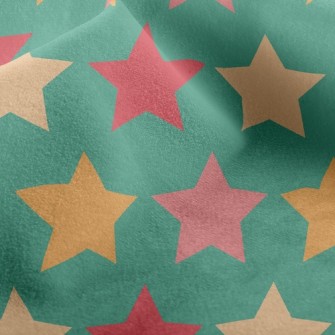 Four Color Arrangement Stars Micro Fleece