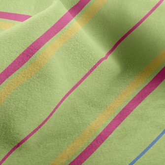 Green Diagonal Stripes Micro Fleece
