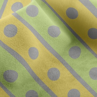 Dots Inside Diagonal Stripes Micro Fleece
