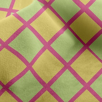 Two-Color Stitching Diamond Micro Fleece