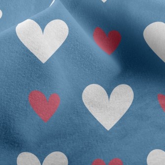 Fashion Two-Color Heart Micro Fleece
