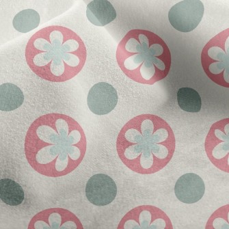 Circle Flower Dots Micro Fleece