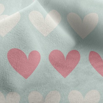Pastel Bicolor Heart Micro Fleece