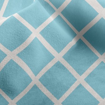 White Line Cross Grid Micro Fleece