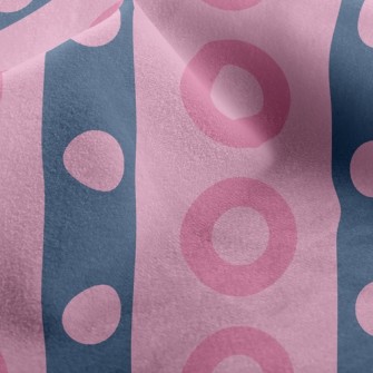 Strips Of Dots Micro Fleece