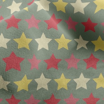 Christmas Color Stars Micro Fleece