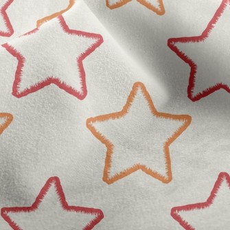 Two Color Line Stars Micro Fleece