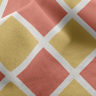 Two-Color Checkerboard Rhombus Micro Fleece