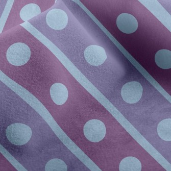 Double Purple Dotted Lines Micro Fleece