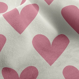 Simple Pink Heart Micro Fleece