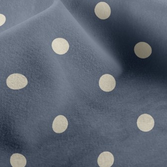 Classic Navy Polka Dots Micro Fleece