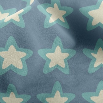 Two-Color Stacked Stars Micro Fleece