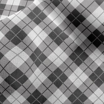 Black And White Gray Line Squa Micro Fleece