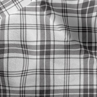Black And White Plaid Pattern Micro Fleece