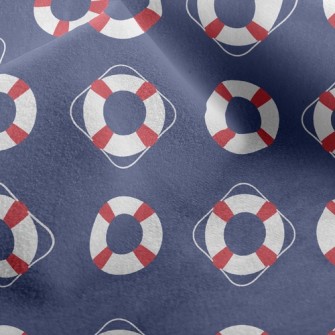 Red And White Lifebuoy Micro Fleece