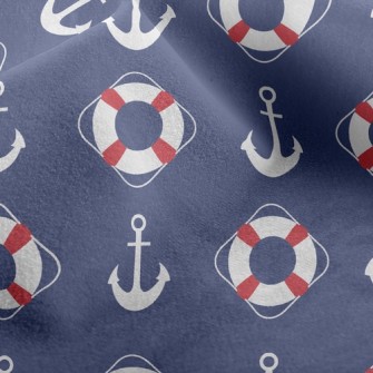 Life Buoy And Anchor Micro Fleece